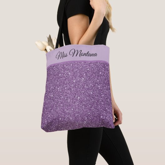 Miss America USA Pageant Faux Glitter Canvas tas (Dichtbij)
