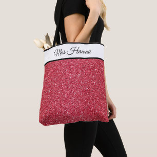 Miss America USA Pageant Faux Glitter Canvas tas