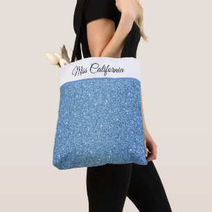 Miss America USA Pageant Faux Glitter Canvas tas