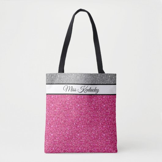Miss America USA Pageant Faux Glitter Canvas tas (Voorkant)