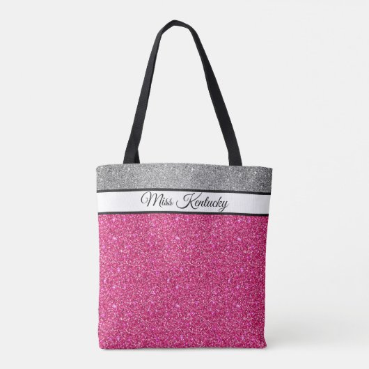 Miss America USA Pageant Faux Glitter Canvas tas (Achterkant)