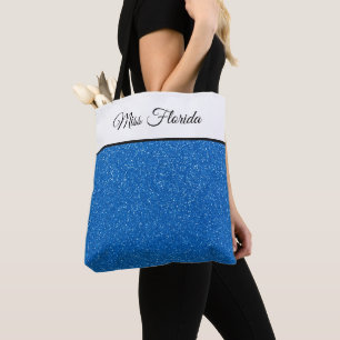 Miss America USA Pageant Faux Glitter Canvas tas