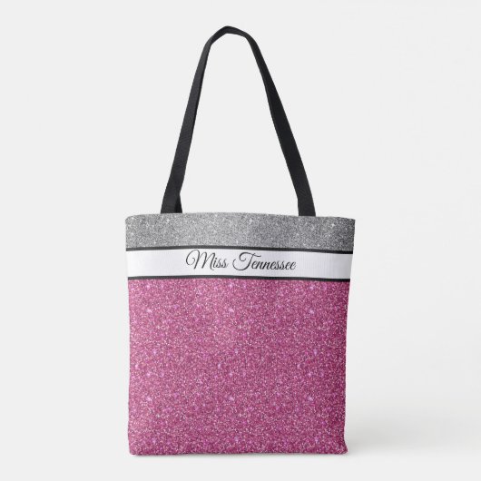 Miss America USA Pageant Faux Glitter Canvas tas (Achterkant)