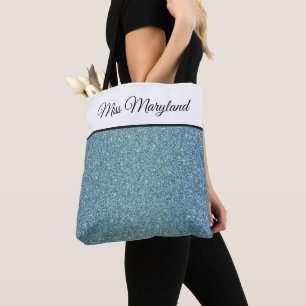 Miss America USA Pageant Nep Glitter Tote Tas