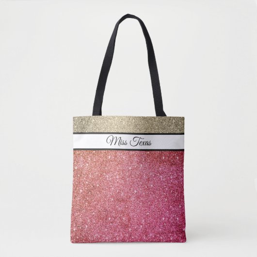 Miss America USA Pageant Nep Glitter Tote Tas (Voorkant)