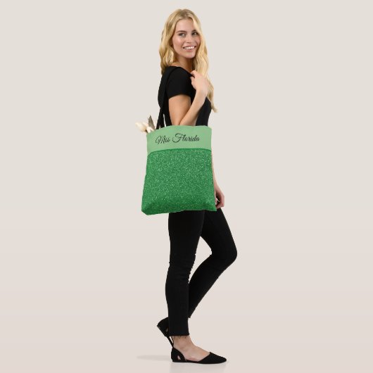 Miss America USA Pageant Nep Glitter Tote Tas (Op model)