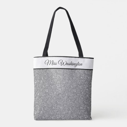 Miss America USA-pagina Glitter Tote Tas (Achterkant)
