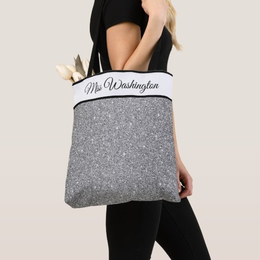 Miss America USA-pagina Glitter Tote Tas (Dichtbij)