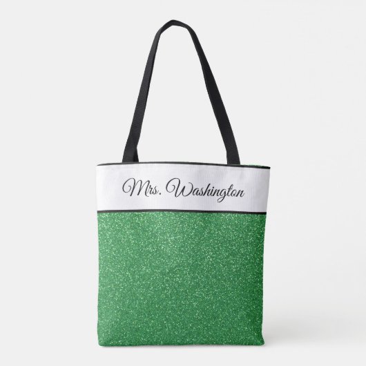 Miss America USA-verkiezing Nep Glitter Boodschapp Tote Bag (Achterkant)
