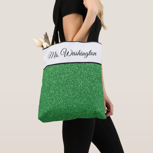 Miss America USA-verkiezing Nep Glitter Boodschapp Tote Bag (Dichtbij)