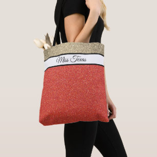 Miss America USA-verkiezing neptas glitter boodsch Tote Bag
