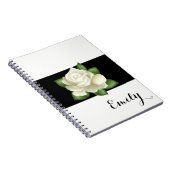 Miss America White Rose Notitieboek - Aangepaste n (Rechterzijde)