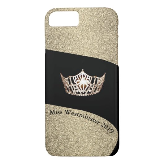 Miss America Zilver-Gouden Kroon Telefoonhoesjes-C Case-Mate iPhone Case (Achterkant)