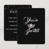 Miss America Zilveren Kroon Feest Uitnodiging-Ster Kaart (Voorkant / Achterkant)