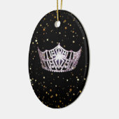 Miss America Zilveren Kroon Kerst Ornament (Links)