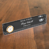 Miss Americas-stijl Crown Clock Desk Naambordje (Zijkant)