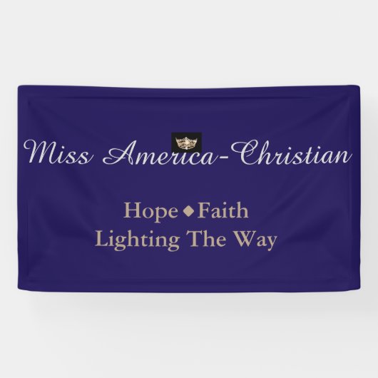 Miss Amerika-Christelijk type Custom Banner (Horizontaal)