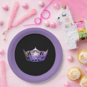 Miss Amerika stijl Paarse Kroon 9" Papieren Borden Papieren Bordje (Feest)