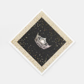 Miss Amerika Zilveren Kroon Gouden Sterren Papier  Servet (Hoek)