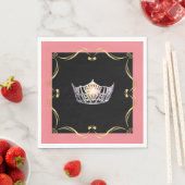 Miss Amerika Zilveren Kroon Luncheon Papier Servet (Insitu)