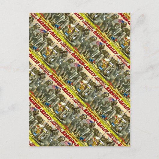 Miss Amy Dupont en War Elephants  Circus Briefkaart (Voorkant)