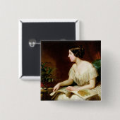 Miss Anne Pratt, de beroemde botanist Vierkante Button 5,1 Cm (Voorkant /achterkant)