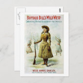 Miss Annie Oakley Briefkaart (Voorkant / Achterkant)