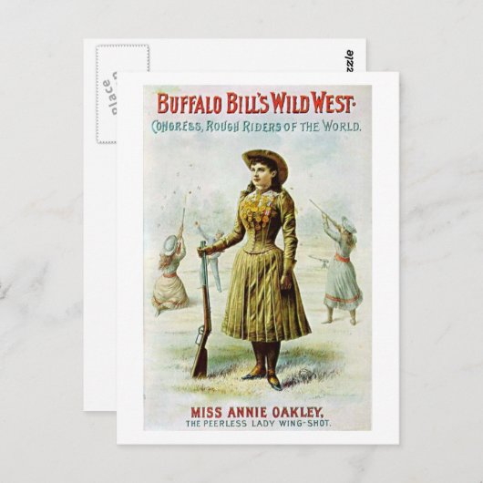 Miss Annie Oakley Briefkaart (Voorkant / Achterkant)