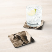 Miss Annie Oakley met Pistool,  fotoportret Bier Onderzetter (Rechterzijde)