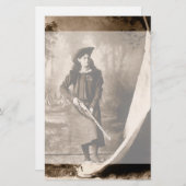 Miss Annie Oakley met Pistool, fotoportret Briefpapier (Voorkant / Achterkant)