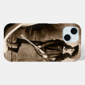 Miss Annie Oakley met Pistool,  fotoportret Case-Mate iPhone Case (Achterkant (horizontaal))