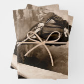 Miss Annie Oakley met Pistool,  fotoportret Inpakpapier Vel (In situ)