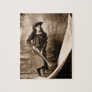 Miss Annie Oakley met Pistool,  fotoportret Legpuzzel