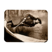 Miss Annie Oakley met Pistool,  fotoportret Magneet (Horizontaal)