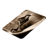 Miss Annie Oakley met Pistool,  fotoportret Magneet (Linkerzijde)