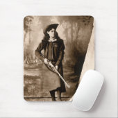 Miss Annie Oakley met Pistool,  fotoportret Muismat (Met muis)