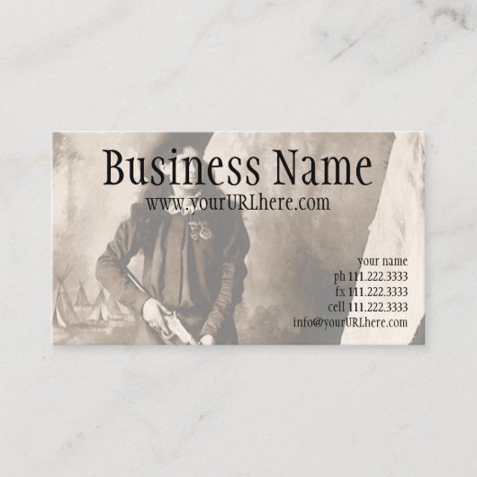 Miss Annie Oakley met Pistool, fotoportret Visitekaartje (Voorkant)