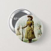 Miss Annie Oakley Ronde Button 5,7 Cm (Voorkant /achterkant)