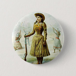 Miss Annie Oakley Ronde Button 5,7 Cm