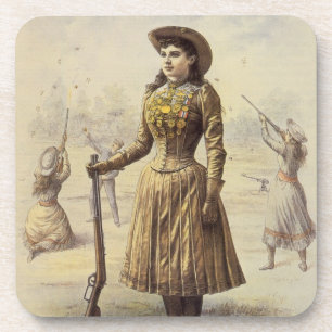 Miss Annie Oakley, Western meisje Bier Onderzetter