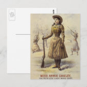  Miss Annie Oakley, Western meisje Briefkaart (Voorkant / Achterkant)