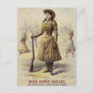  Miss Annie Oakley, Western meisje Briefkaart