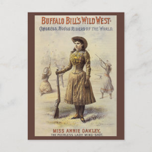  Miss Annie Oakley, Western meisje Briefkaart