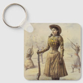  Miss Annie Oakley, Western meisje Sleutelhanger (Voorkant)