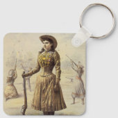  Miss Annie Oakley, Western meisje Sleutelhanger (Achterkant)