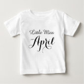 Miss April Baby Tutu Bodysuit (Voorkant)