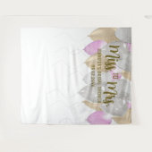 Miss Balloon Arch Fuchsia Gold Bridal achtergrond Wandkleed (Voorkant (horizontaal))