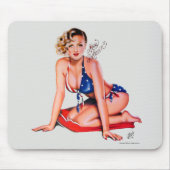 Miss Behavin' Pinup Mousepad Muismat (Voorkant)