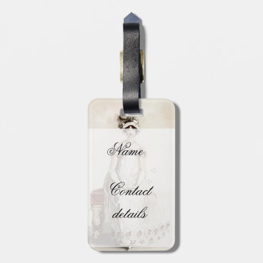 "Miss Bennet" Bagagelabel (Achterkant verticaal)