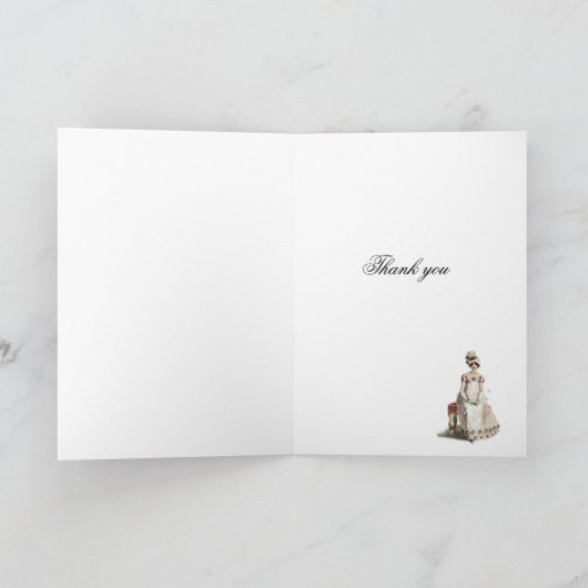 "Miss Bennet" Dank u Bedankkaart (Binnen)